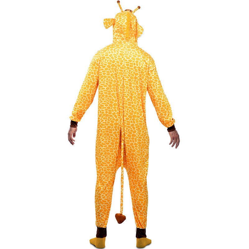 Disfraz de Jirafa Africana kigurumi adulto unisex Espalda