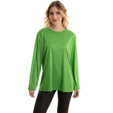 Camiseta verde para mujer de manga larga