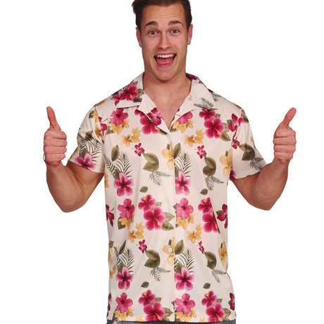 Disfraz de Camisa hawaiana de flores para hombre