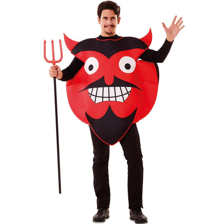 Disfraz de Diablo Emoticono para adulto