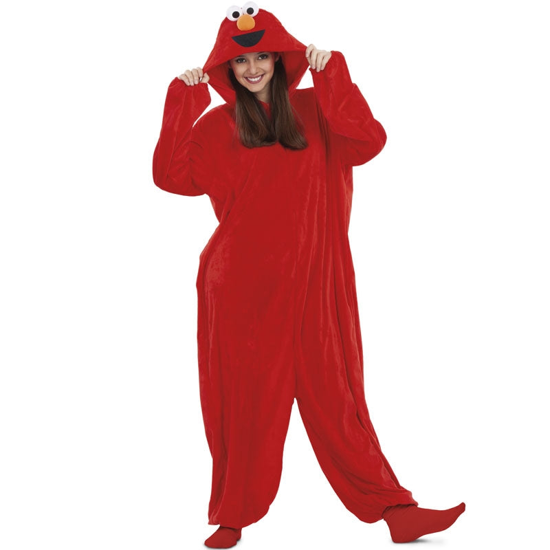 Disfraz de Elmo Barrio Sésamo Kigurumi para adulto