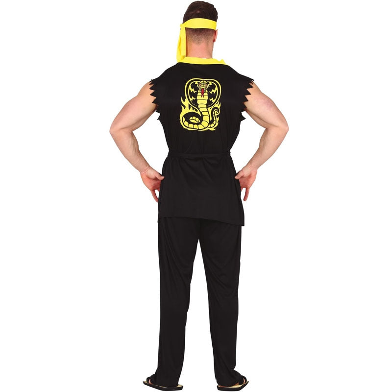 Disfraz de Karateca Cobra Kai para hombre espalda