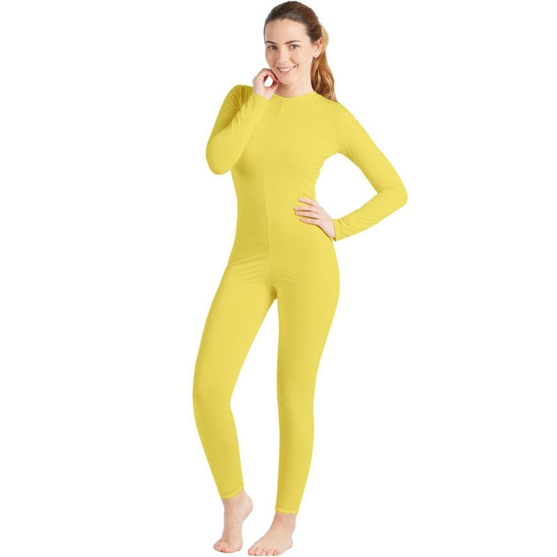 Disfraz de Maillot amarillo spandex para mujer