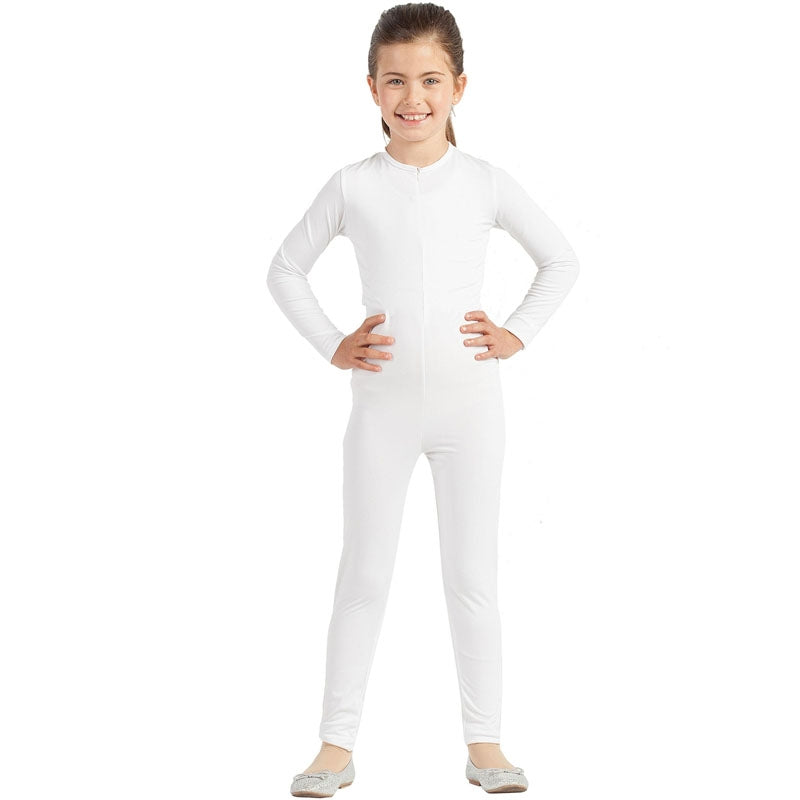 Disfraz de Maillot blanco spandex para niña