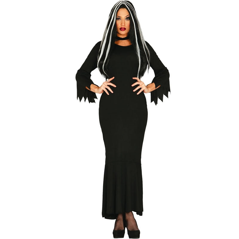 Disfraz de Morticia Addams para mujer