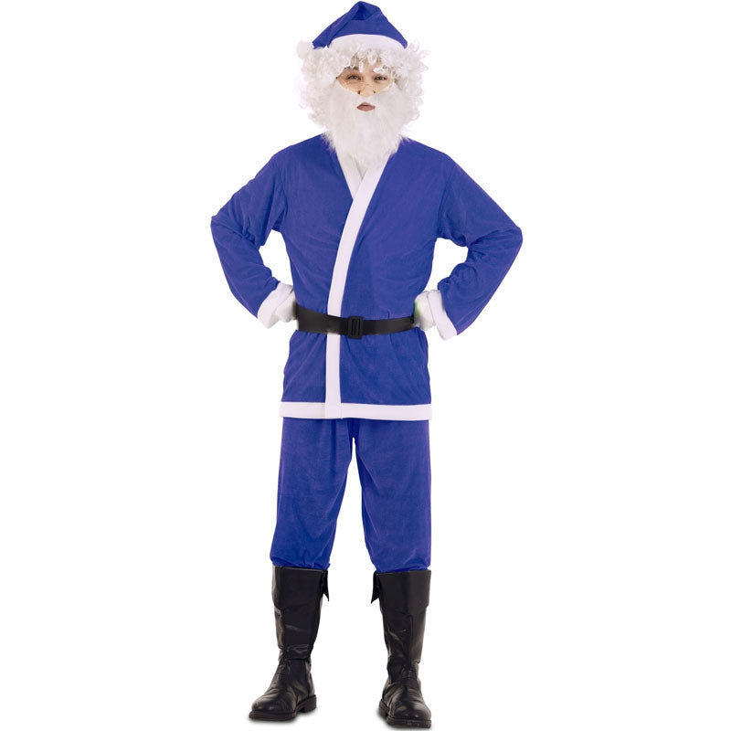 Disfraz de Papá Noel Azul para adulto