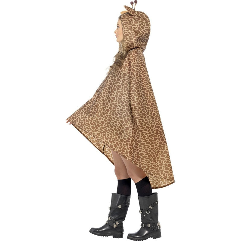 Disfraz de Jirafa Poncho Impermeable perfil