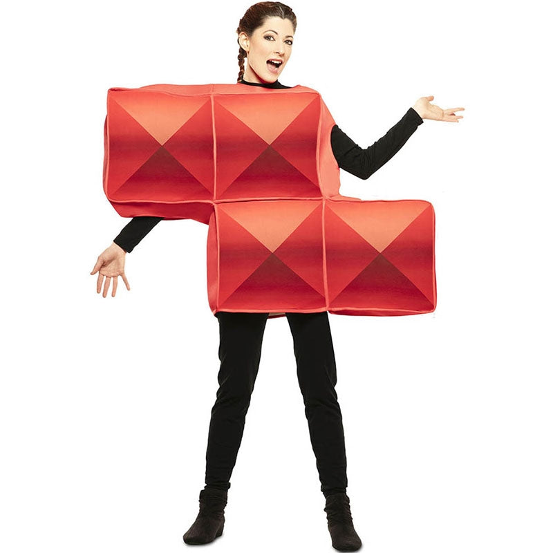 Disfraz de Tetris Rojo para mujer