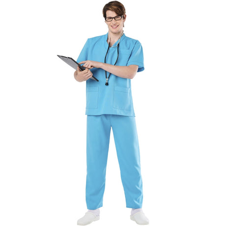 Disfraz de uniforme de Doctor para hombre