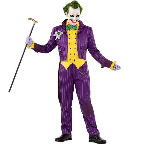 Disfraz de Joker en Arkham City para hombre Bis