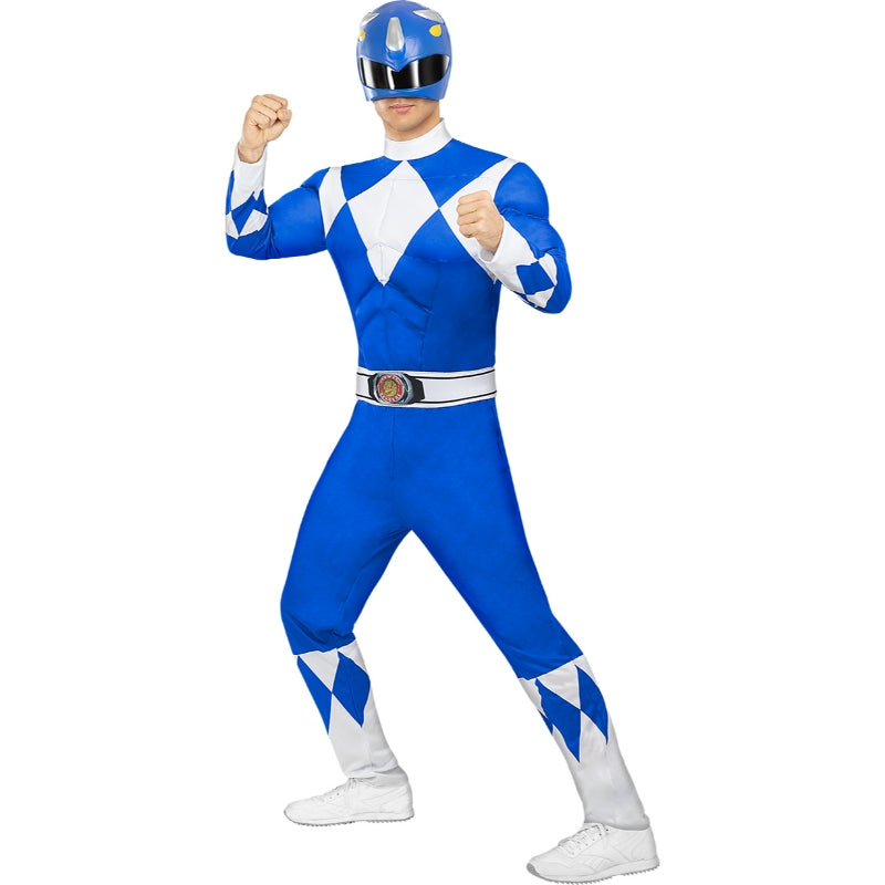 Disfraz de Power Ranger Azul para hombre