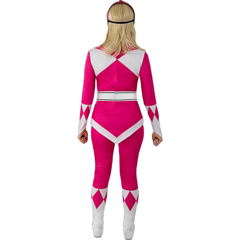 Disfraz de Power Ranger Rosa para mujer Espalda