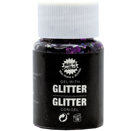 Gel con glitter morado