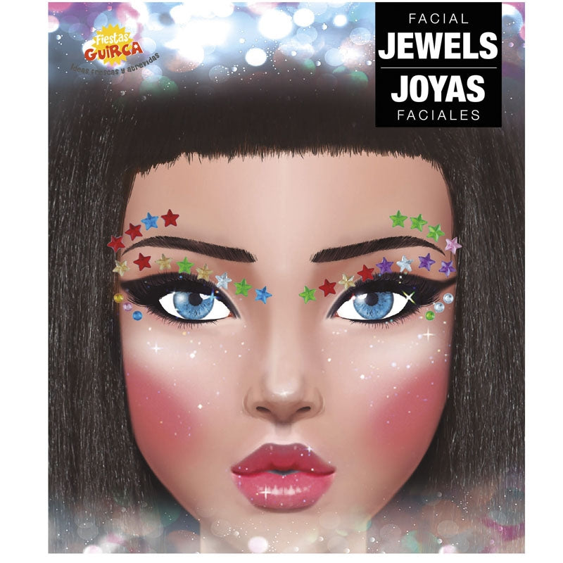 Joyas faciales estrellitas de colores Packaging