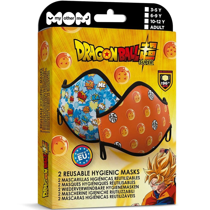 Mascarilla infantil de Dragon Ball packaging