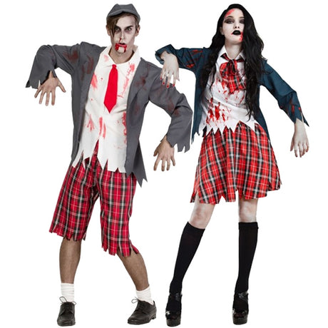 Pareja Colegiales Zombies