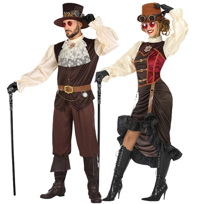 Pareja Steampunk Victorianos