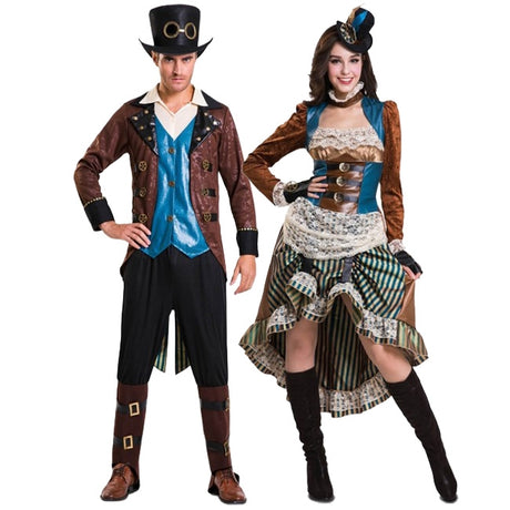 Pareja Steampunk Retrofuturistas