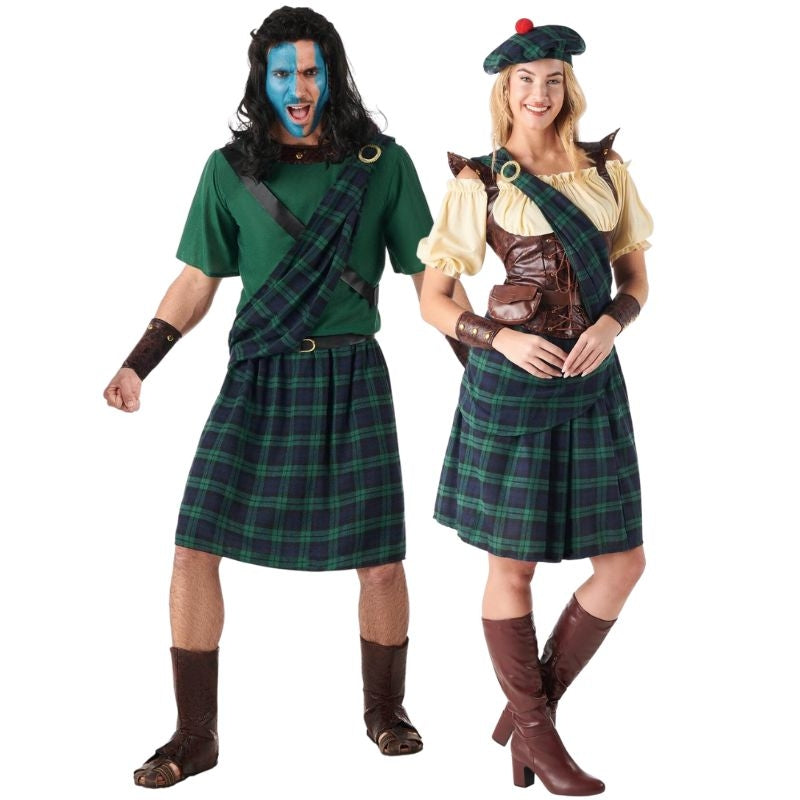 Pareja de Escoceses Braveheart Verdes