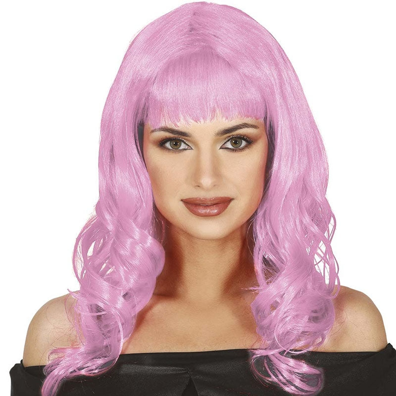 Peluca Barbie Melena Rosa