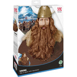 Peluca Guerrero vikingo con barba Packaging