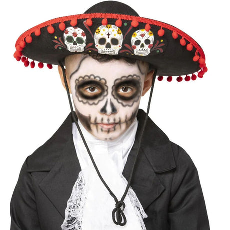 Sombrero Día de los muertos para niños	