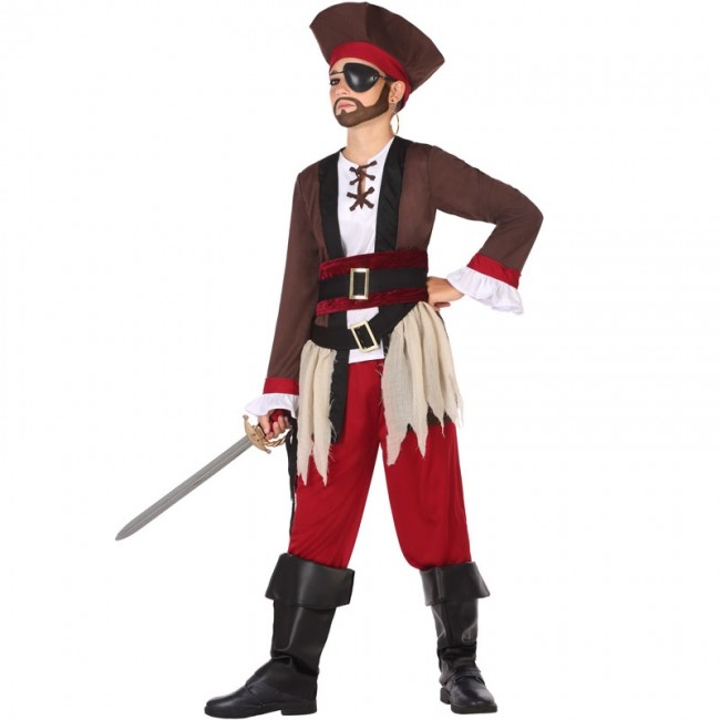 Fantasia Infantil Pirata Jack Caribe Masculina Festa -ref.87