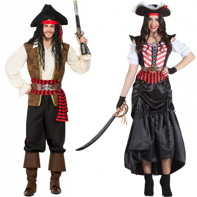 Roupa De Halloween Pirata Adulto Masculino Completa Com Banda E Faixa Á  Pronta Entrega Piratas Do Caribe