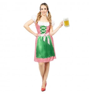 Disfarce de Festa da cerveja Oktoberfest tirolesa para mulher