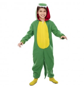 Fantasia para menino e menina de Dinossauro Kigurumi