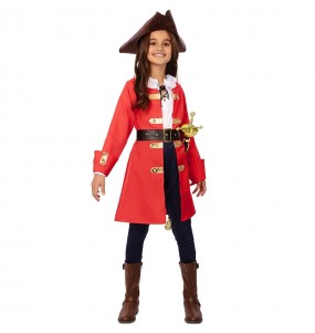 Disfarce de Pirata Hook com estilo para menina