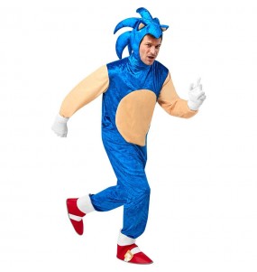 Fantasia Sonic Feminina Adulto Vestido Halloween Carnaval