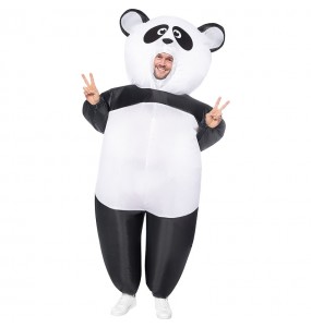 Fato Urso panda insuflável de adulto