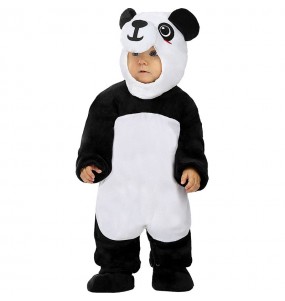 Disfarce de Urso panda no jardim zoológico para bebé