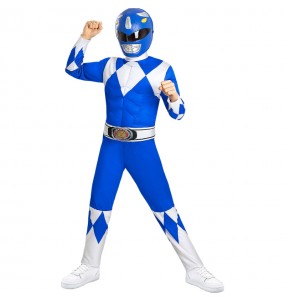 Disfarce de Power Ranger Azul para menino