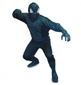 Disfarce Spiderman preto adulto divertidíssimo para qualquer ocasião
