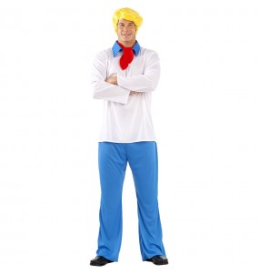 Disfarce de Fred Jones Scooby-Doo para homem