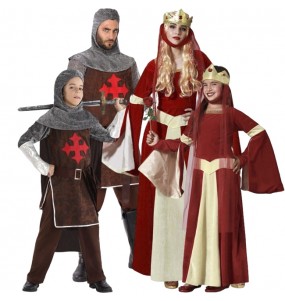 Disfarces de Cavaleiros e princesas medievais para grupos e famílias