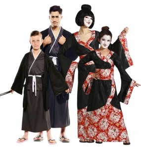 Disfarces de Tradicional japonês para grupos e famílias