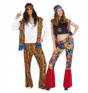 Fatos de casal Hippies Groovy