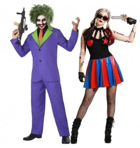 Fatos de casal Joker e Vilão Arlequim