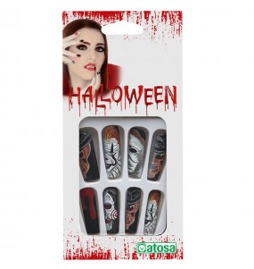 Unhas de Halloween com personagens de filmes assustadores para completar o seu disfarce assutador